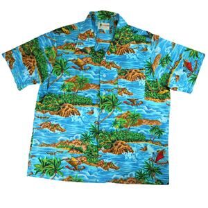 True Vintage 70s Waikiki 76 Bark Cloth Hawaiian Shirt